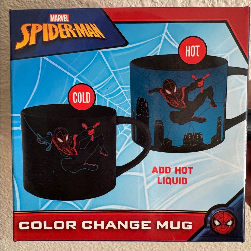 Marvel Spider-Man Color Change Mug - Black & Blue with Red Accents